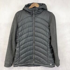 Stoic Womens Hybrid Puffer Jacket Medium Hooded Gorpcore‎ Athleisure Outdoor